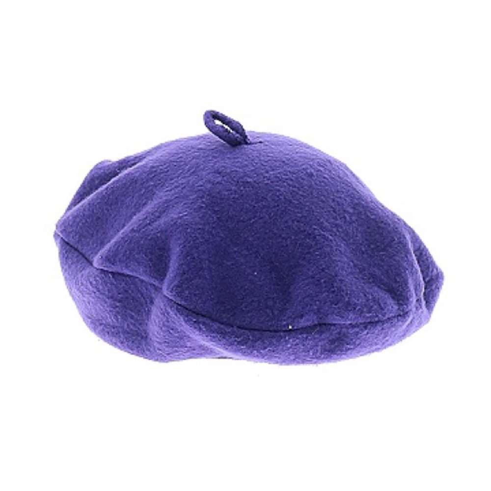 Purple beret hat